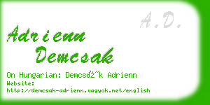 adrienn demcsak business card